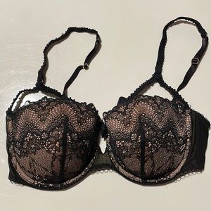 Tan and Black Adore Me Bra